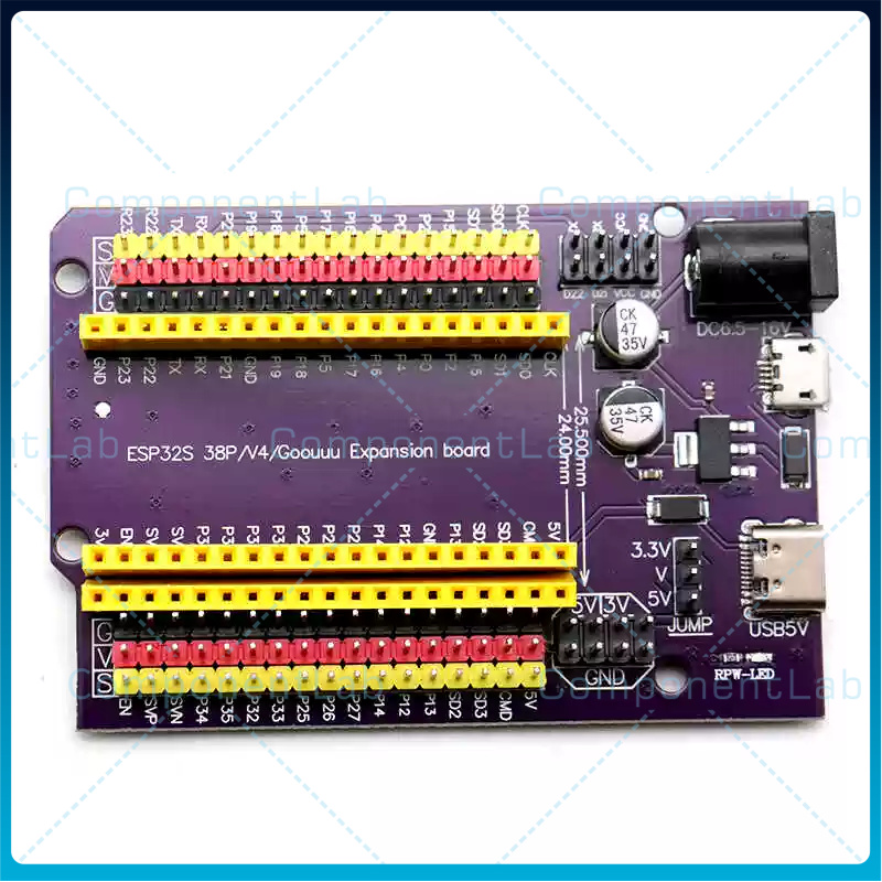 Nodemcu 32S - 5-15 adet ESP32S3 38-Pin Mor Genişletme
