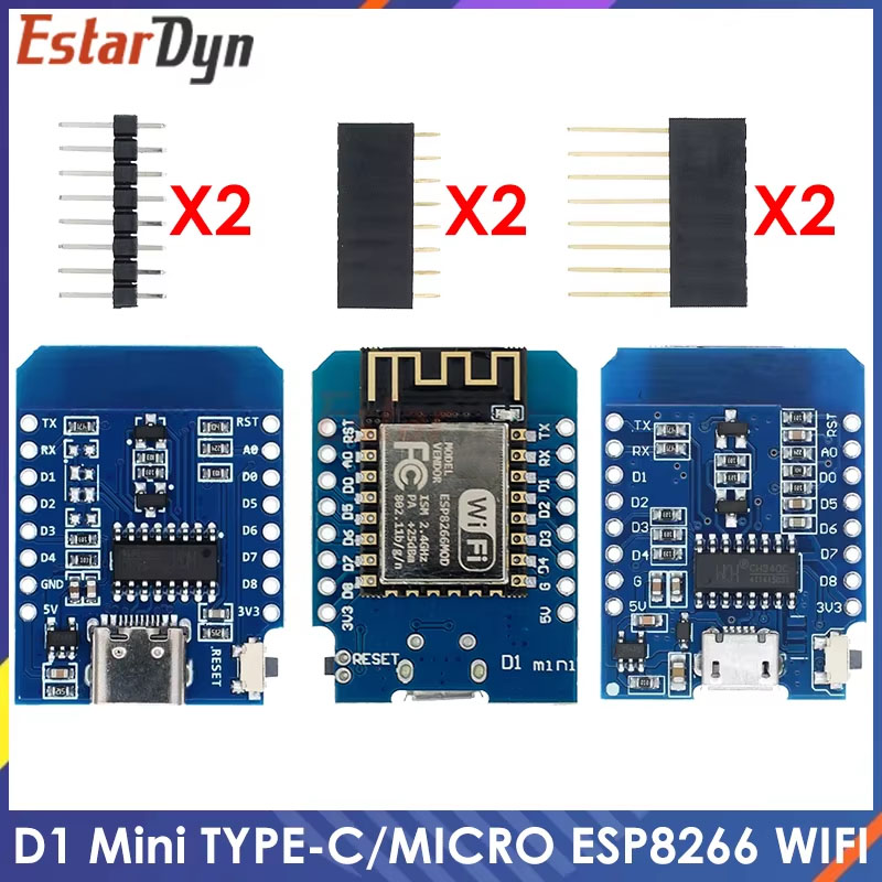 D1 Mini TYPE-C/MICRO ESP8266 E - Nodemcuv2 incelemesi ve fiyatı