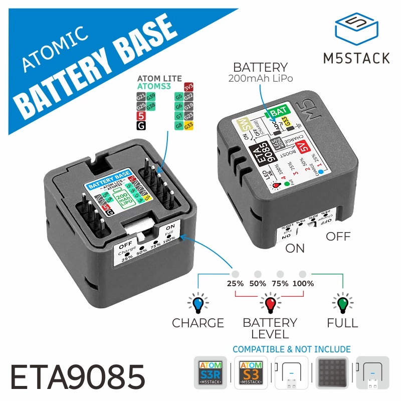 M5Stack Atomic Pil Tabanı Şarj - M5Stack Core2 incelemesi ve fiyatı